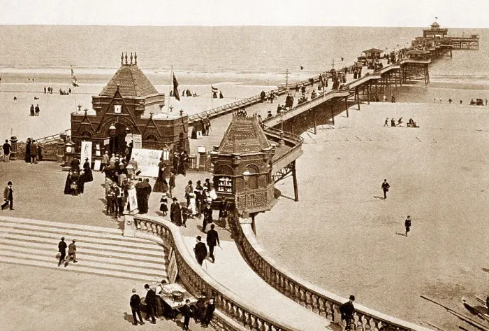 Framed Print : The Pier, Skegness early 1900's Framed Print : The Pier, Skegness early 1900's