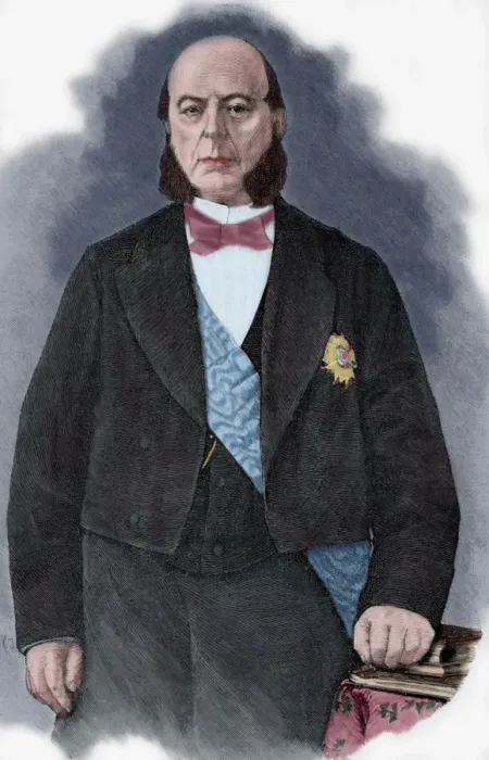 Framed Print : Pierre Jules Baroche (1802-1870). Colored engraving, 1883 Framed Print : Pierre Jules Baroche (1802-1870). Colored engraving, 1883