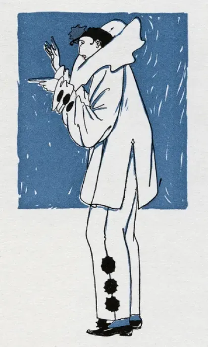 Framed Print : Pierrot alone Framed Print : Pierrot alone
