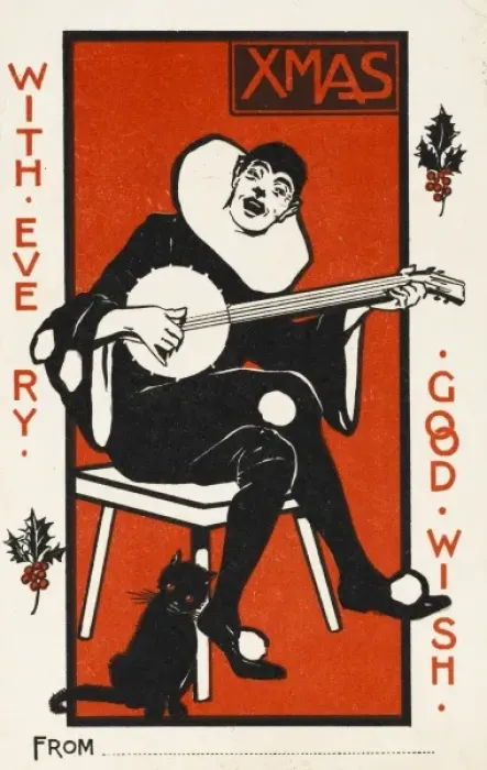 Framed Print : A Pierrot playing the banjo Framed Print : A Pierrot playing the banjo