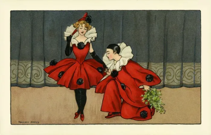 Framed Print : Pierrots by Florence Hardy Framed Print : Pierrots by Florence Hardy