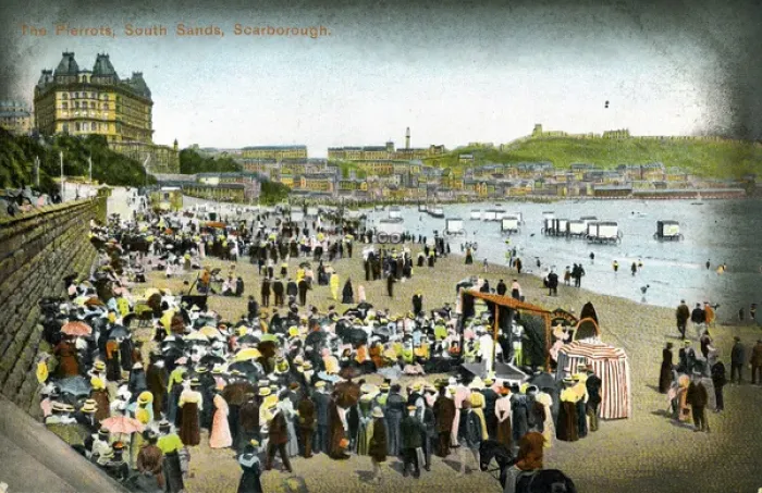 Framed Print : Pierrots - South Bay, Scarborough, Yorkshire Framed Print : Pierrots - South Bay, Scarborough, Yorkshire