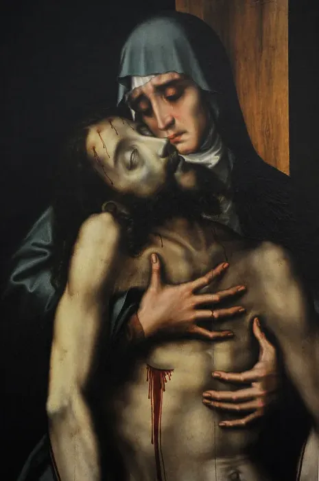 Framed Print : Pieta, ca. 1570, by Luis de Morales (1515-1586). Detail Framed Print : Pieta, ca. 1570, by Luis de Morales (1515-1586). Detail