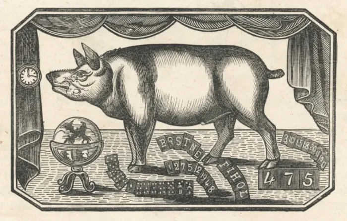 Framed Print : Pig / Learned Toby 18C Framed Print : Pig / Learned Toby 18C