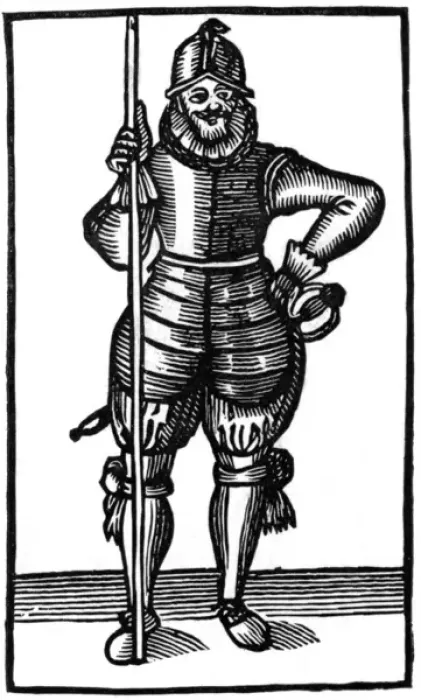 Framed Print : Pikeman. A pikeman, member of the English militia Date: circa 1640 Framed Print : Pikeman. A pikeman, member of the English militia Date: circa 1640