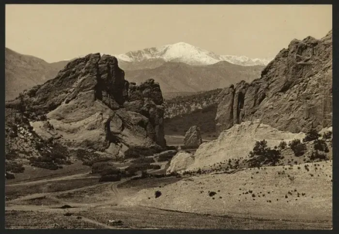 Framed Print : Pikes Peak from the Garden of the Gods Framed Print : Pikes Peak from the Garden of the Gods