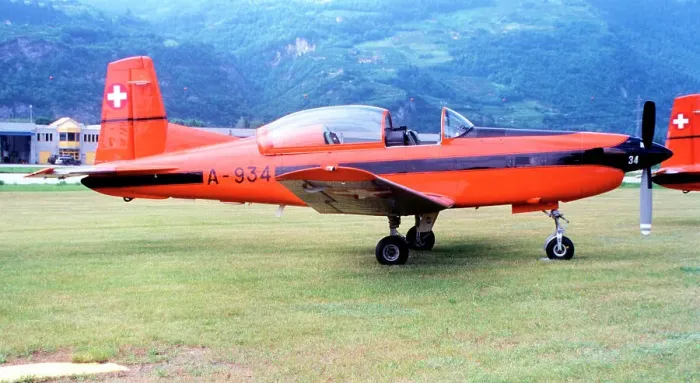 Framed Print : Pilatus PC-7 Turbo Trainer A-934
