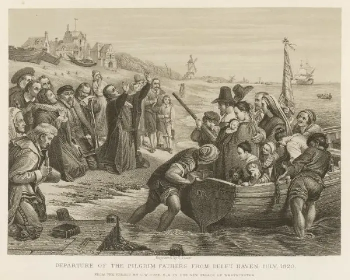 Framed Print : Pilgrim Fathers at Delft Framed Print : Pilgrim Fathers at Delft