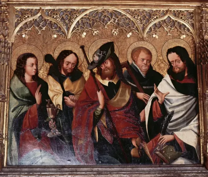 Framed Print : Pilgrim James. Altarpiece. Maranon. Navarre Framed Print : Pilgrim James. Altarpiece. Maranon. Navarre