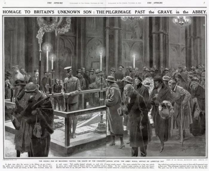 Framed Print : Pilgrimage past the Unknown Warrior, 1920 Framed Print : Pilgrimage past the Unknown Warrior, 1920