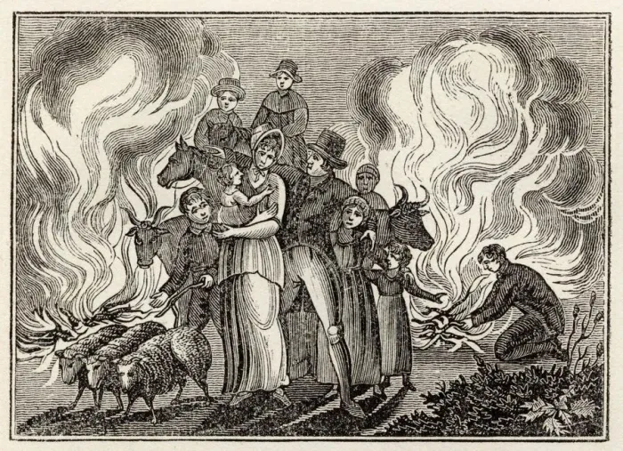 Framed Print : Pilgrims. Passing through fire on St Johns day at St Patricks Purgatory Framed Print : Pilgrims. Passing through fire on St Johns day at St Patricks Purgatory