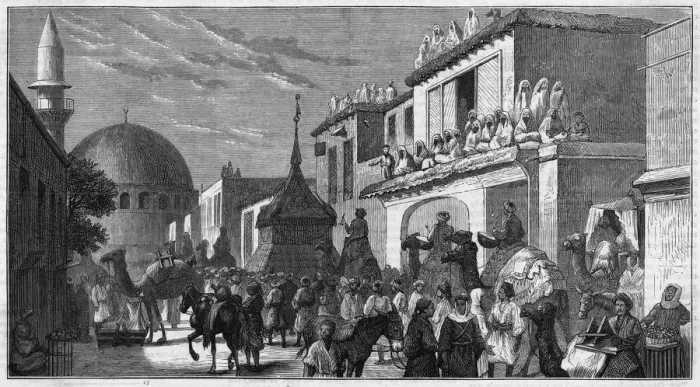 Framed Print : Pilgrims at Damascus Framed Print : Pilgrims at Damascus
