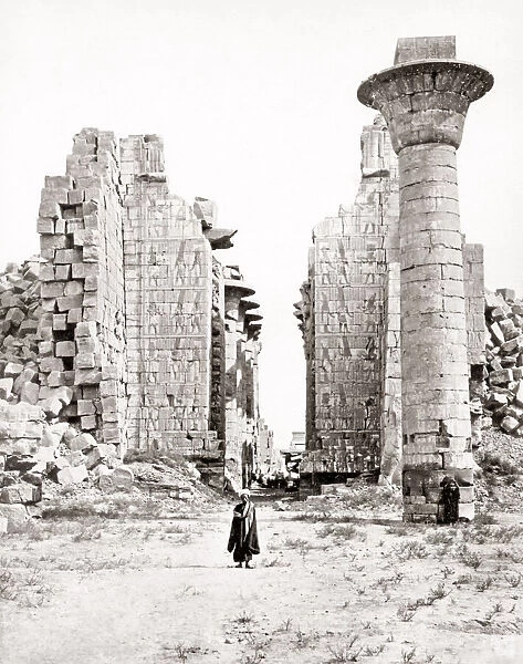 Pillars at Luxor, Egypt, c. 1870s