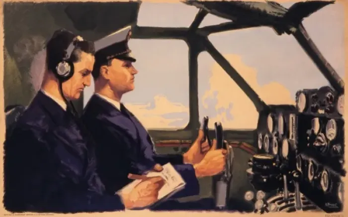 Framed Print : Pilot and co-pilot - Equipage II Framed Print : Pilot and co-pilot - Equipage II