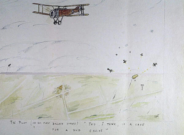 The pilot (on his first balloon strafe), WW1
