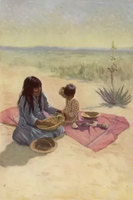 Framed Print : Pima Basket Maker Framed Print : Pima Basket Maker