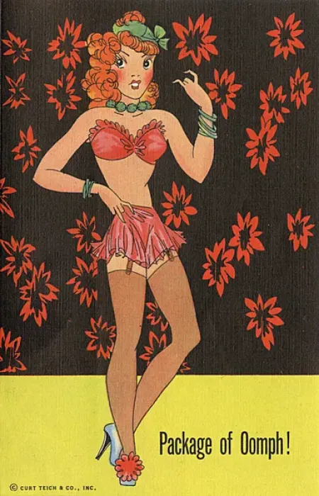 Framed Print : A pin-up beauty providing a Package of Oomph Framed Print : A pin-up beauty providing a Package of Oomph