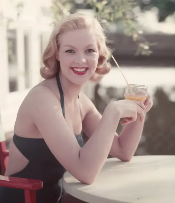 Framed Print : Pin-Up with Drink Framed Print : Pin-Up with Drink