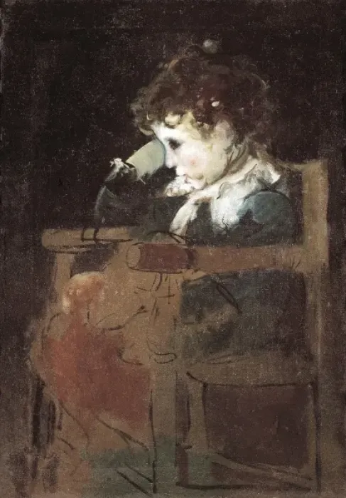 Framed Print : PINAZO CAMARLENCH, Ignacio (1849-1916). Child Framed Print : PINAZO CAMARLENCH, Ignacio (1849-1916). Child