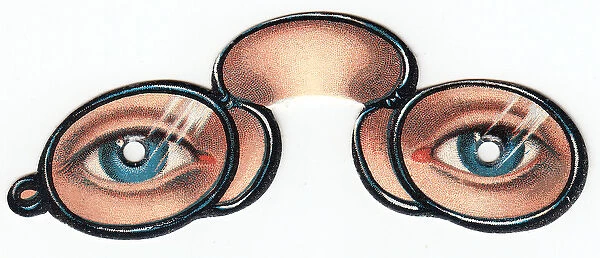 Pince nez and blue eyes on a Victorian scrap