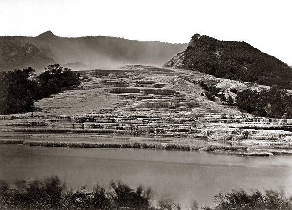 Pink Terraces, or Otukapuarangi, New Zeland, destroyed 1886