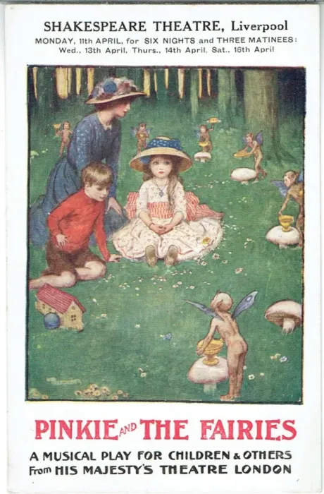 Framed Print : Pinke and the Fairies by W Graham Robertson Framed Print : Pinke and the Fairies by W Graham Robertson
