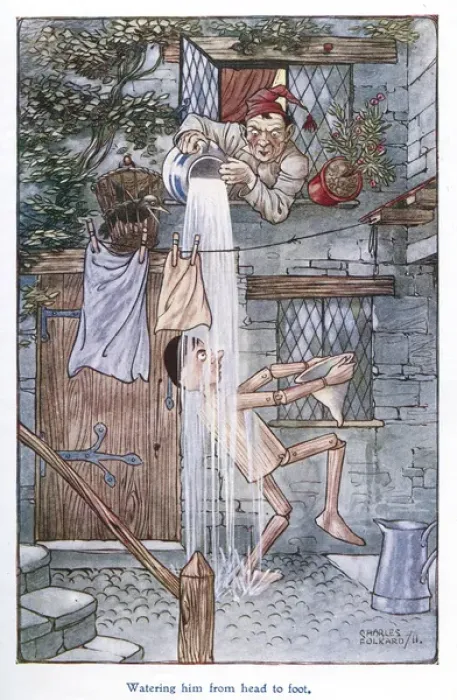 Framed Print : Pinocchio -- doused with water Framed Print : Pinocchio -- doused with water