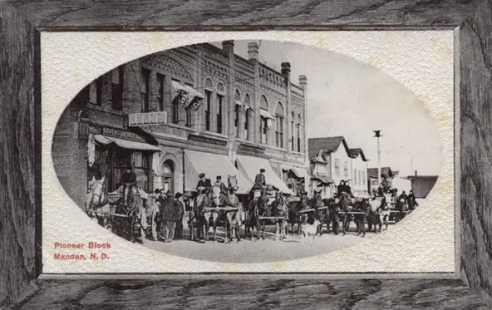 Framed Print : Pioneer Block, Mandan, North Dakota, USA Framed Print : Pioneer Block, Mandan, North Dakota, USA