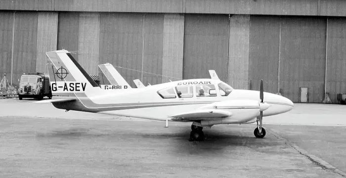 Framed Print : Piper PA-23 Aztec G-ASEV Framed Print : Piper PA-23 Aztec G-ASEV