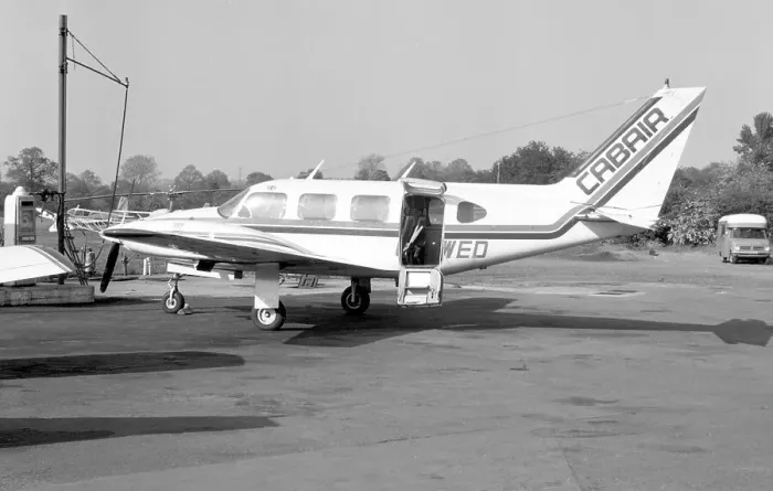 Framed Print : Piper PA-31 Navajo G-AWED Framed Print : Piper PA-31 Navajo G-AWED