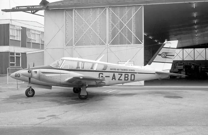 Framed Print : Piper Twin Comanche G-AZBD Framed Print : Piper Twin Comanche G-AZBD