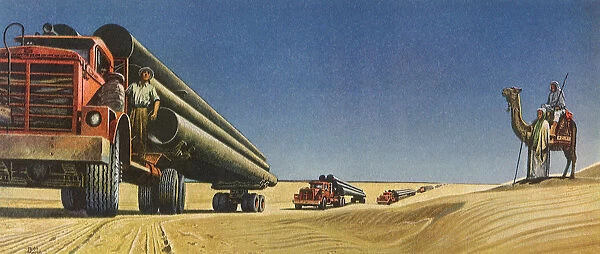 Pipes Taken Thru Desert Date: 1950