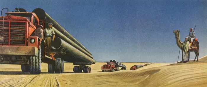 Framed Print : Pipes Taken Thru Desert Date: 1950 Framed Print : Pipes Taken Thru Desert Date: 1950
