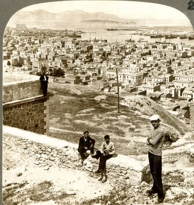 Framed Print : Piraeus, port of Athens looking west towards Salamis Framed Print : Piraeus, port of Athens looking west towards Salamis