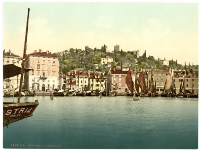 Framed Print : Pirano, the castle, Istria, Austro-Hungary Framed Print : Pirano, the castle, Istria, Austro-Hungary