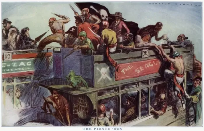 Framed Print : The pirate bus by Webster Murray Framed Print : The pirate bus by Webster Murray