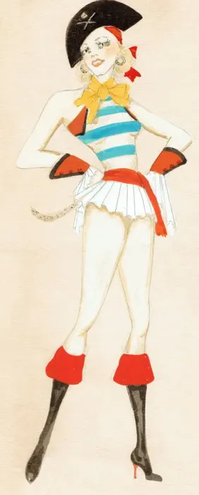 Framed Print : Pirate Girl - Murrays Cabaret Club costume design Framed Print : Pirate Girl - Murrays Cabaret Club costume design