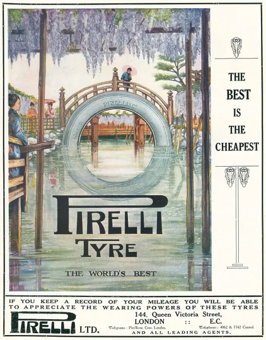 Framed Print : Pirelli Tyres Advertisement Framed Print : Pirelli Tyres Advertisement