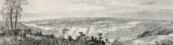 Framed Print : Pittsburgh & Allegheny, 1876 Framed Print : Pittsburgh & Allegheny, 1876