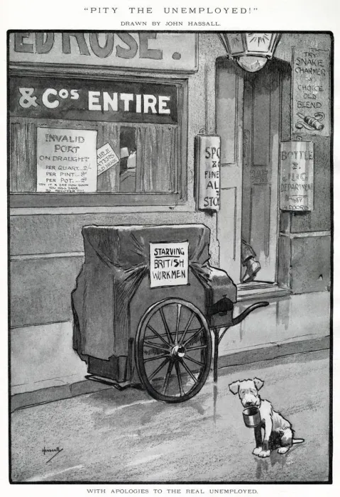 Framed Print : Pity the Unemployed by John Hassall Framed Print : Pity the Unemployed by John Hassall