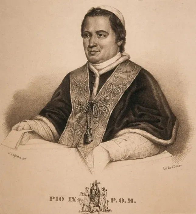 Framed Print : PIUS IX (1792-1878). Pope (1198-1216). Litography Framed Print : PIUS IX (1792-1878). Pope (1198-1216). Litography
