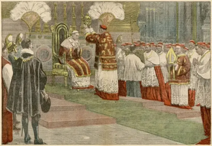 Framed Print : Pius XI Enthroned Framed Print : Pius XI Enthroned