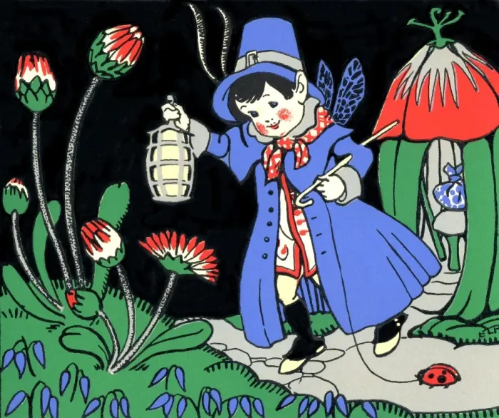 Framed Print : A pixie checks that the flowers are sleeping Framed Print : A pixie checks that the flowers are sleeping