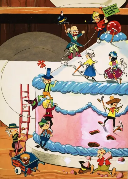 Framed Print : Pixies mining a sponge cake Framed Print : Pixies mining a sponge cake