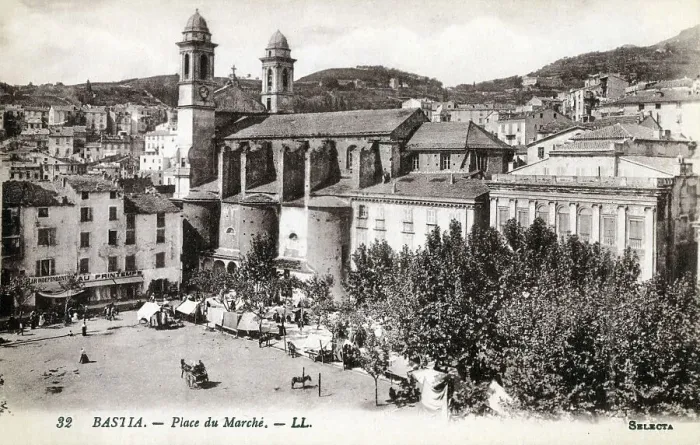 Framed Print : Place du March (Market Square), Bastia, France Framed Print : Place du March (Market Square), Bastia, France