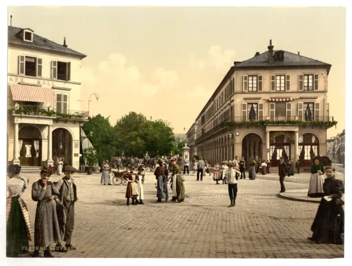 Framed Print : Place du Quartier Neff, Mulhausen, Alsace Lorraine, Germany Framed Print : Place du Quartier Neff, Mulhausen, Alsace Lorraine, Germany