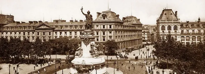 Framed Print : Place De La Republique, Paris, France, early 1900s Framed Print : Place De La Republique, Paris, France, early 1900s