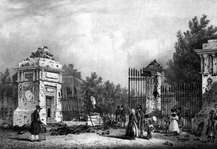 Framed Print : Place Royale Damage