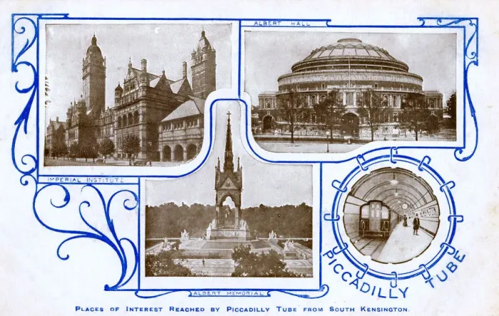 Framed Print : Places of interest on Piccadilly Tube from South Kensington Framed Print : Places of interest on Piccadilly Tube from South Kensington