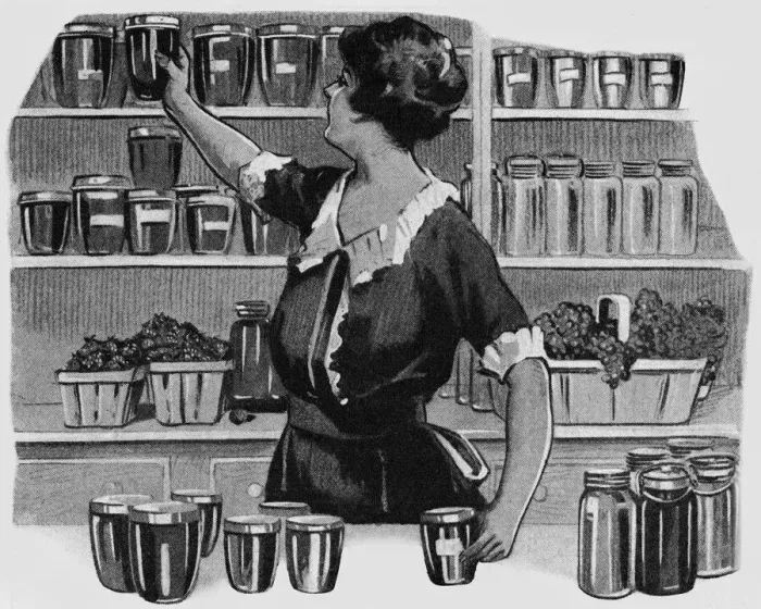 Framed Print : Placing jam jar on a shelf Framed Print : Placing jam jar on a shelf